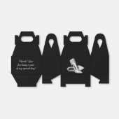 Zilveren Glitter High Heel Schoen Bedankdoosjes (Uitgevouwen)