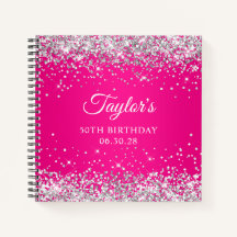 Zilveren Glitter Hot Pink Ombre 50e Verjaardag Gas