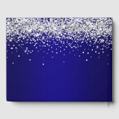 Zilveren Glitter Indigo Blauw Ombre 40 & Fabulous Gastenboek (Achterkant)