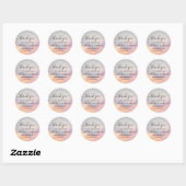 Zilveren Glitter Iridescent Holographic Bedankt Ronde Sticker (Vel)