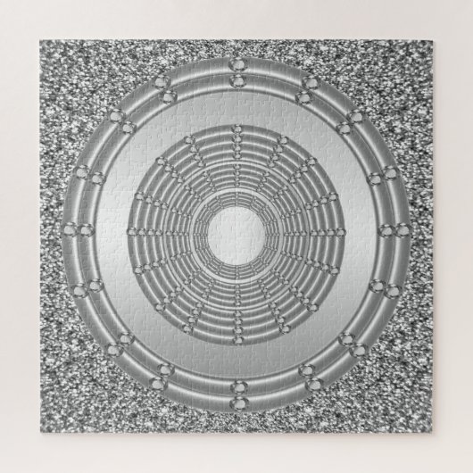 Zilveren Glitter Jigsaw Puzzle Legpuzzel (Verticaal)