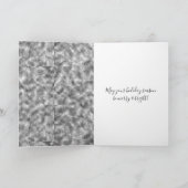 Zilveren Glitter Kerstmis Feestdagen Kaart (Binnen)