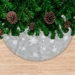 Zilveren Glitter Kerststerren Sneeuwvlokken Patroo Kerstboom Rok