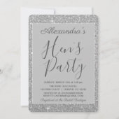 Zilveren Glitter Kippenfeest Kaart (Voorkant)