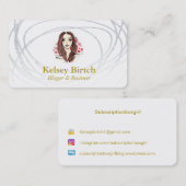 Zilveren Glitter Kunststof Visitekaartje (Voorkant / Achterkant)