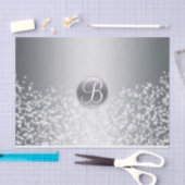 Zilveren Glitter Letters Monogram Letter Initiaal Tissuepapier (Craft)