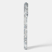 Zilveren Glitter Lichtblauw Metallic Girly Signatu Case-Mate iPhone Case (Achterkant / Rechts)