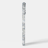 Zilveren Glitter Lichtblauw Metallic Girly Signatu Case-Mate iPhone Case (Achterkant / Rechts)