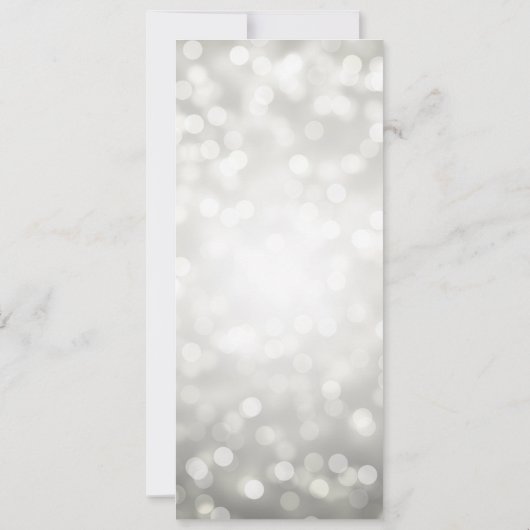 Zilveren Glitter Lights 30e Verjaardag Programma's Kaart (Achterkant)