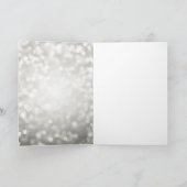 Zilveren Glitter Lights 60th Verjaardag Dank u Bedankkaart (Binnen)