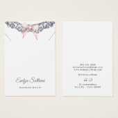 Zilveren glitter lijst boog ketting display kaart (Voorkant /achterkant)