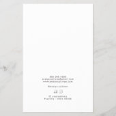 Zilveren glitter lijst roze boog prijslijst flyer (Achterkant)