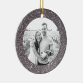 Zilveren Glitter Lijst Vakantie Kerst Ornament (Rechts)