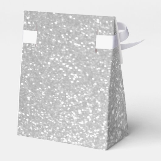 Zilveren glitter luxe stijl bruiloft gunst doos bedankdoosjes (Achterkant)