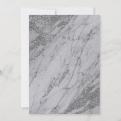 Zilveren Glitter Marmeren Verjaardagsfeest Elk Eve Kaart (Achterkant)