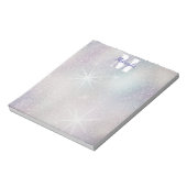 Zilveren glitter met sterren notitieblok (Linkerzijde)