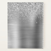 Zilveren Glitter Metallic Beauty Salon Wimpers 202 Planner (Achterkant)