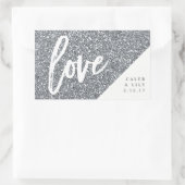 Zilveren Glitter Mini Champagne, Mini Wijn, Label (Tas)