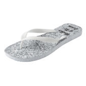 Zilveren Glitter Moeder van de Bruid Bruidegom Huw Teenslippers (Schuin)
