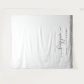 Zilveren Glitter Namen Trouwfoto Achtergrond  Wandkleed (Voorkant (horizontaal))