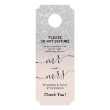 Zilveren glitter niet storen welkom huwelijk