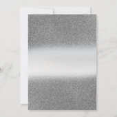 Zilveren Glitter Ombre, Eiffeltoren Quinceanera Kaart (Achterkant)