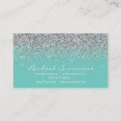 Zilveren Glitter Ombre Fading Moderne Chic Visitekaartje (Achterkant)