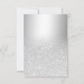 Zilveren glitter ombre metallic folie rsvp (Achterkant)