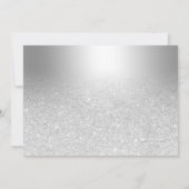 Zilveren glitter ombre metallic foto Quinceañera Kaart (Achterkant)