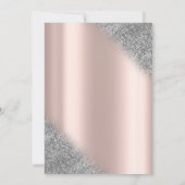 Zilveren Glitter Ombre Roze Goud Save The Date (Achterkant)