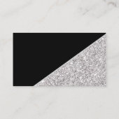 Zilveren glitter op Black Wishing Well Informatiekaartje (Achterkant)