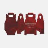 Zilveren Glitter op Rode Huwelijksfeestgunst Bedankdoosjes (Uitgevouwen)