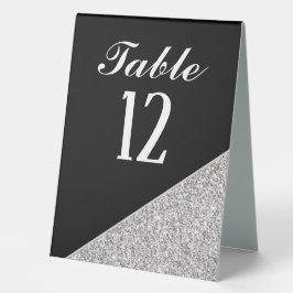 Zilveren glitter op zwart