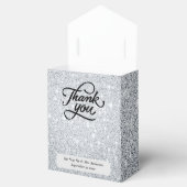 Zilveren Glitter Pas getrouwd Bruiloft Dank u Cade Bedankdoosjes (Geopend)