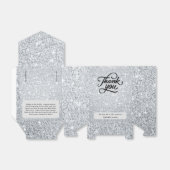 Zilveren Glitter Pas getrouwd Bruiloft Dank u Cade Bedankdoosjes (Uitgevouwen)
