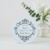 Zilveren Glitter Prinses Bruiloft Feest Kaart (Staand voorkant)