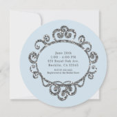 Zilveren Glitter Prinses Bruiloft Feest Kaart (Achterkant)