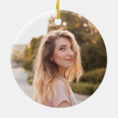 Zilveren Glitter Royal Navy Blue 18e verjaardag Fo Keramisch Ornament (Achterkant)