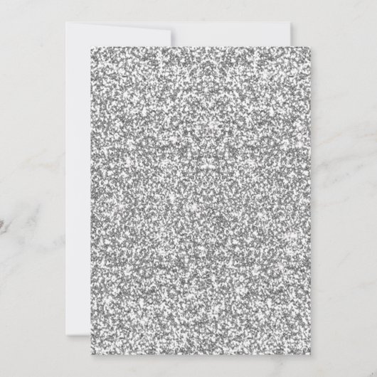 Zilveren Glitter Royal Princess Verjaardag Kaart (Achterkant)