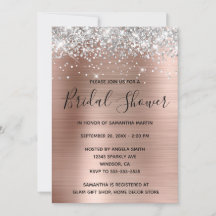 Zilveren Glitter Roze Gouden Folie Bruiloftsfeest
