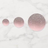 Zilveren Glitter Roze Sparkle Glam Verjaardagsfees Confetti (Voorkanten)