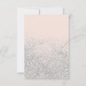 zilveren glitter RSVP blush roze Sweet 16 Kaart (Achterkant)