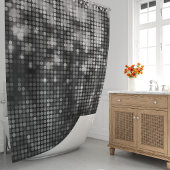 Zilveren Glitter Schitter Glam Douchegordijn
