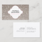 ZILVEREN GLITTER SCHOONHEID, MAKE-UP KUNSTENAAR, S VISITEKAARTJE (Voorkant / Achterkant)