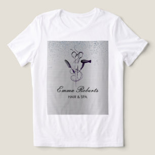 Zilveren Glitter Schoonheidssalon Tri-Blend Shirt