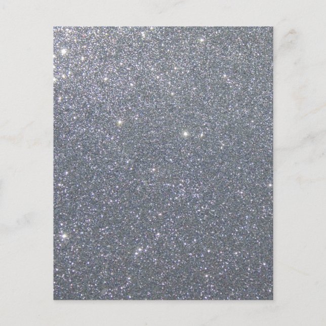 Zilveren glitter scrapbook achtergrondpapier (Voorkant)