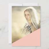 Zilveren glitter script perzik Sweet 16 foto Kaart (Achterkant)