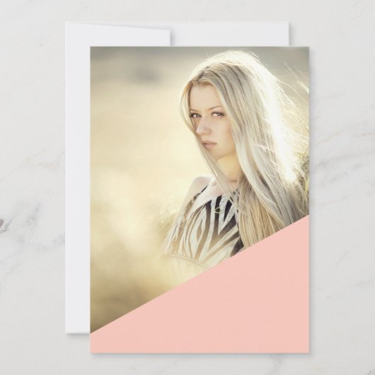 Zilveren glitter script perzik Sweet 16 foto Kaart (Achterkant)