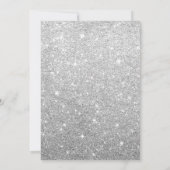 Zilveren Glitter Script Sweet 16 Verjaardagsfeestj Kaart (Achterkant)