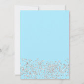 Zilveren glitter sparken zestienblauw kaart (Achterkant)
